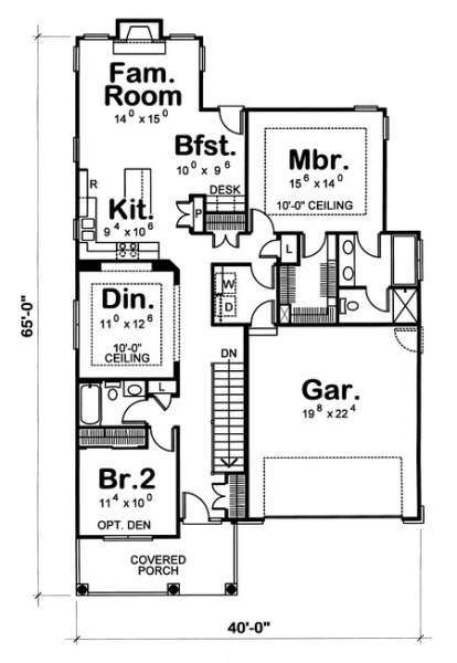 Floorplan 1 for House Plan #402-00892