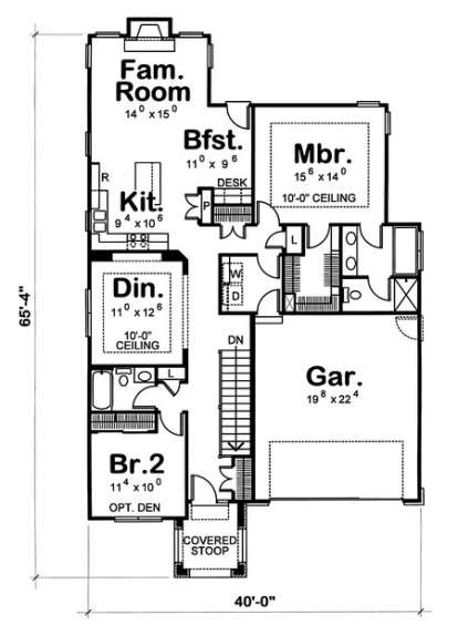 Floorplan 1 for House Plan #402-00893