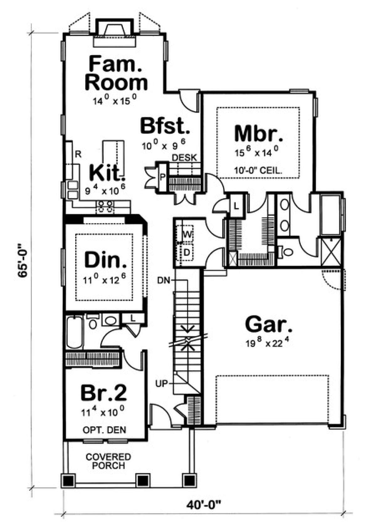 Floorplan 1 for House Plan #402-00894