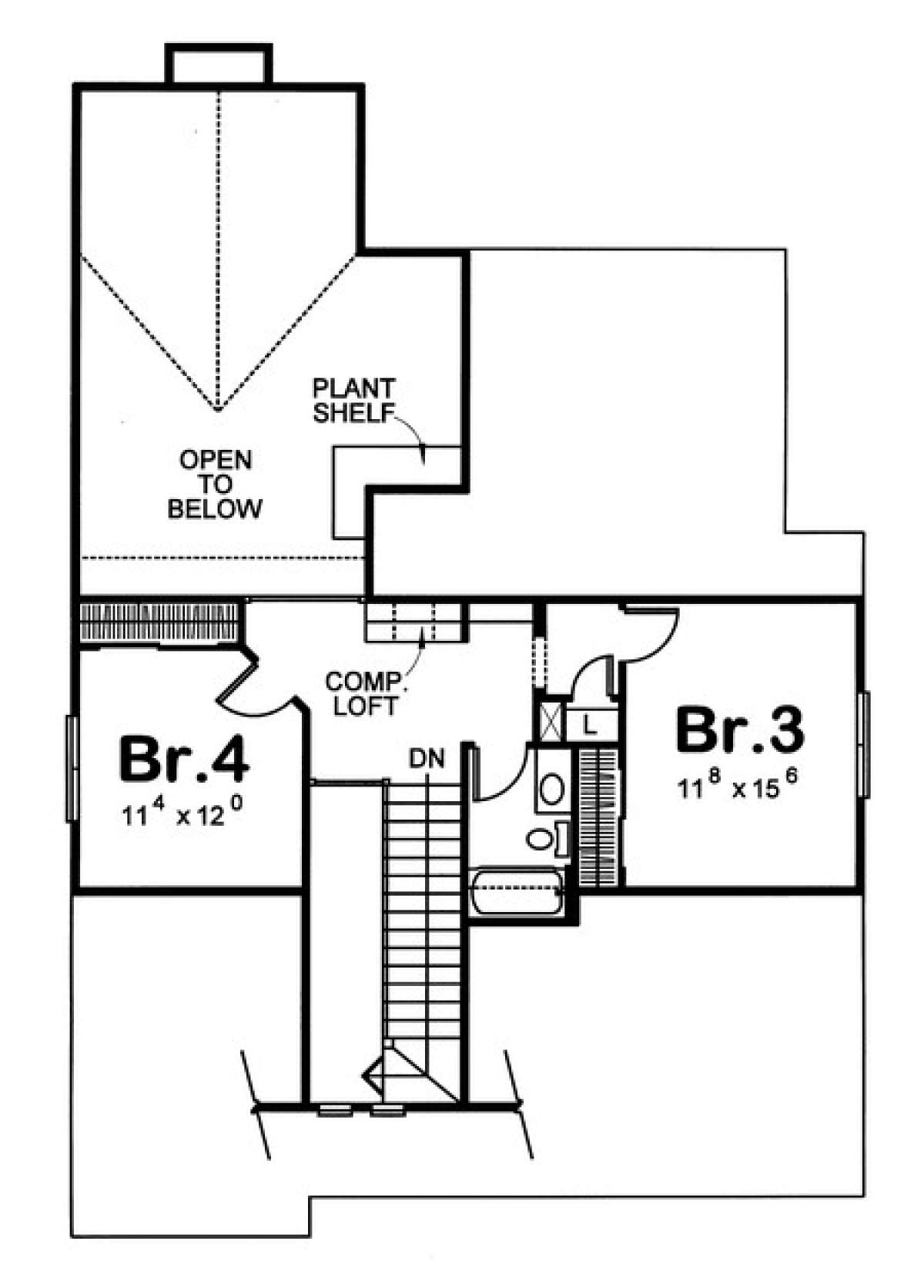 Floorplan 2 for House Plan #402-00895