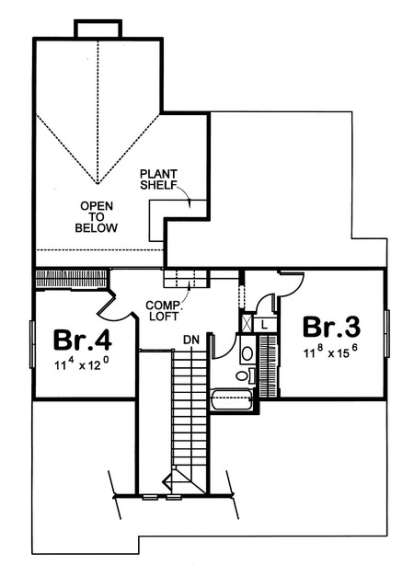 Floorplan 2 for House Plan #402-00895
