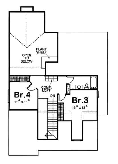Floorplan 2 for House Plan #402-00896