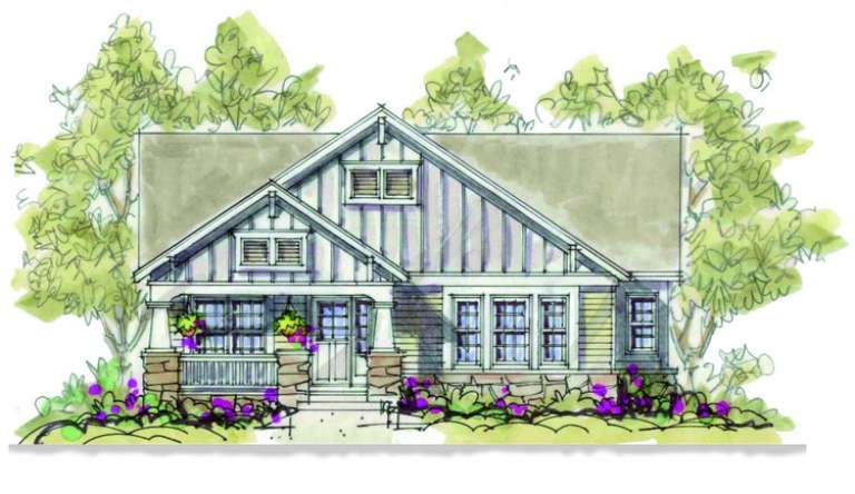 Craftsman House Plan #402-00897 Elevation Photo