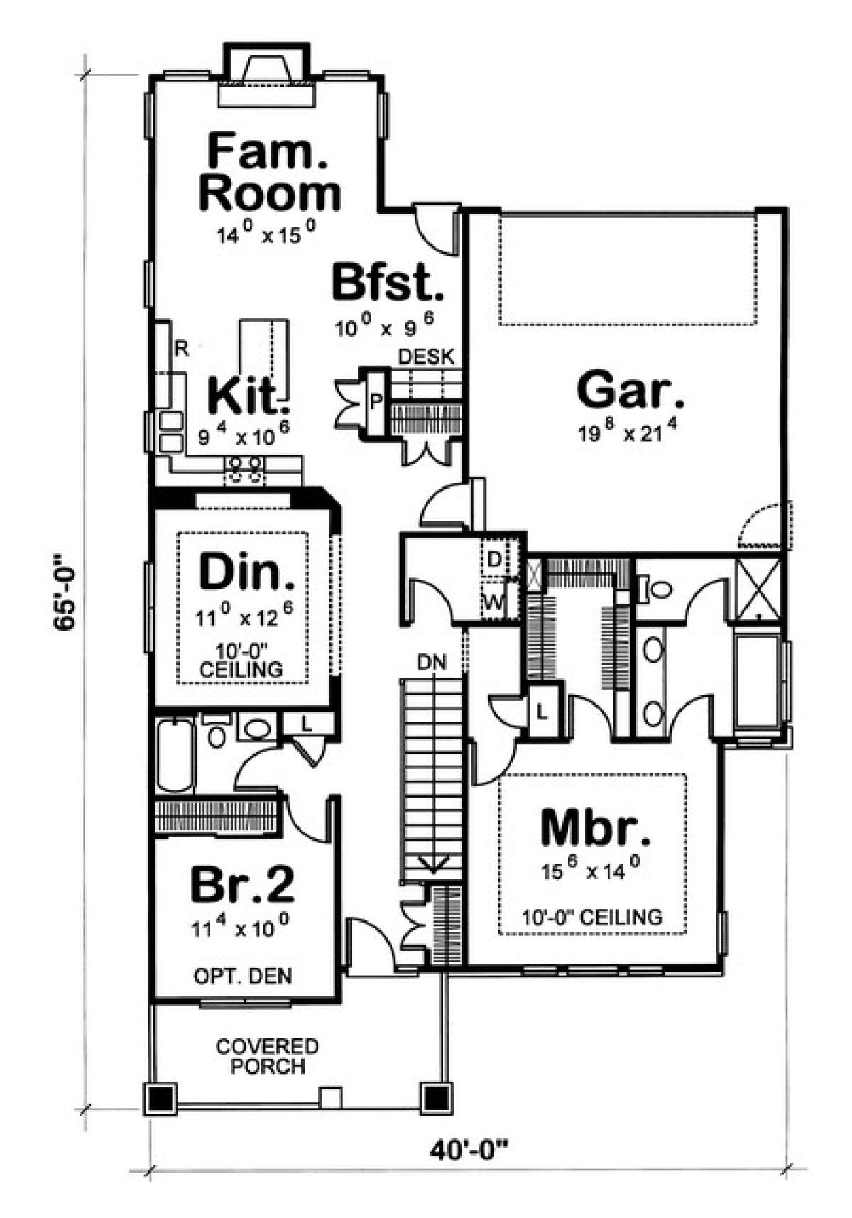 Floorplan 1 for House Plan #402-00897
