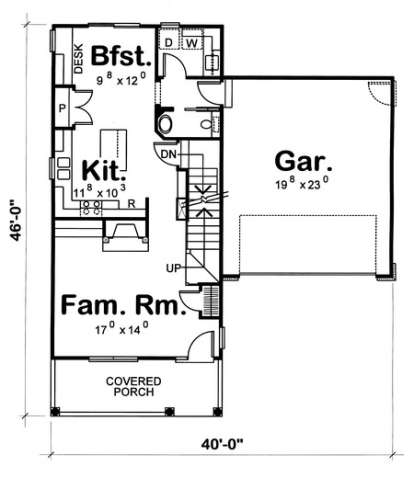 Floorplan 1 for House Plan #402-00899