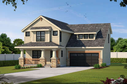 Craftsman House Plan #402-00900 Elevation Photo