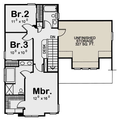 Second Floor for House Plan #402-00900