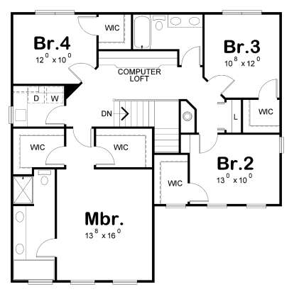 Second Floor for House Plan #402-00901