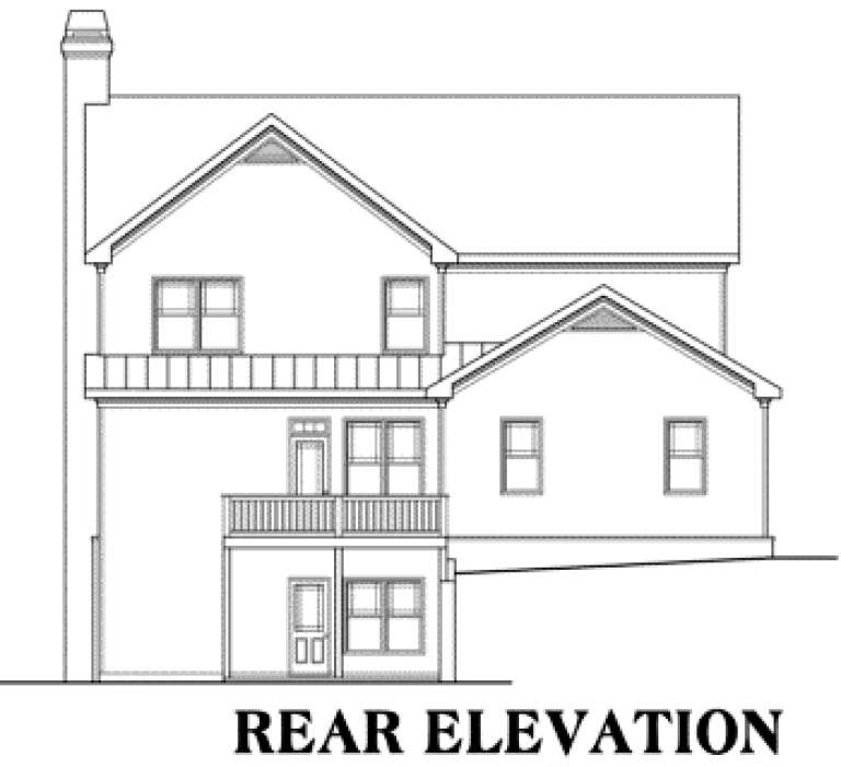 Southern House Plan #009-00033 Elevation Photo