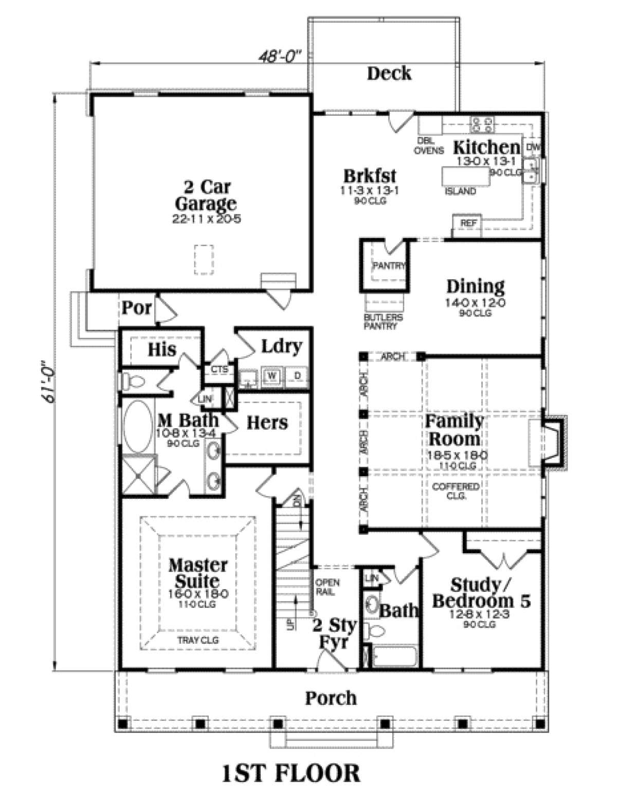 Main Floor for House Plan #009-00033