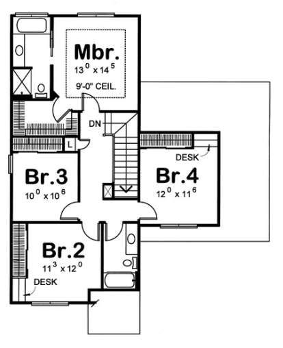 Second Floor for House Plan #402-00902