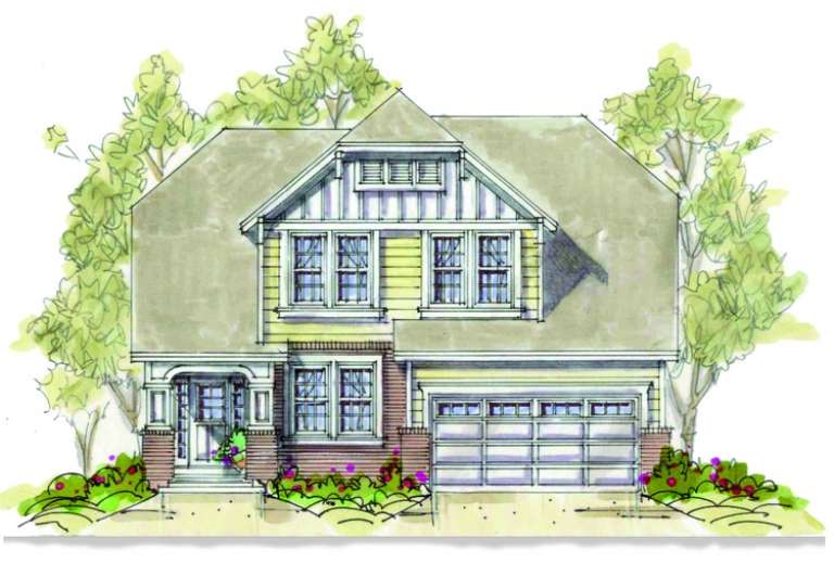 Craftsman House Plan #402-00906 Elevation Photo