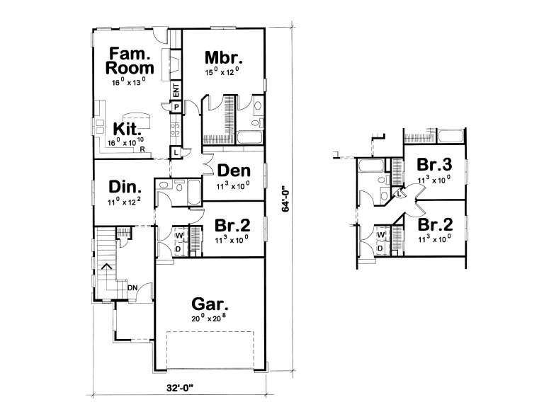 House Plan House Plan #5006 Drawing 1