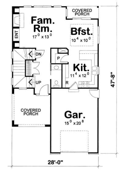 Floorplan 1 for House Plan #402-00911