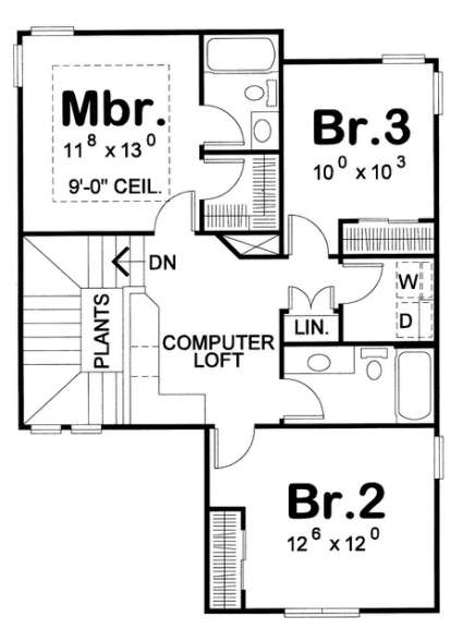 Second Floor for House Plan #402-00911