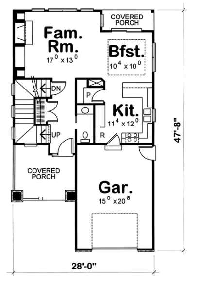 Floorplan 1 for House Plan #402-00912