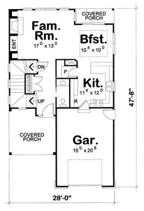Floorplan 1 for House Plan #402-00913