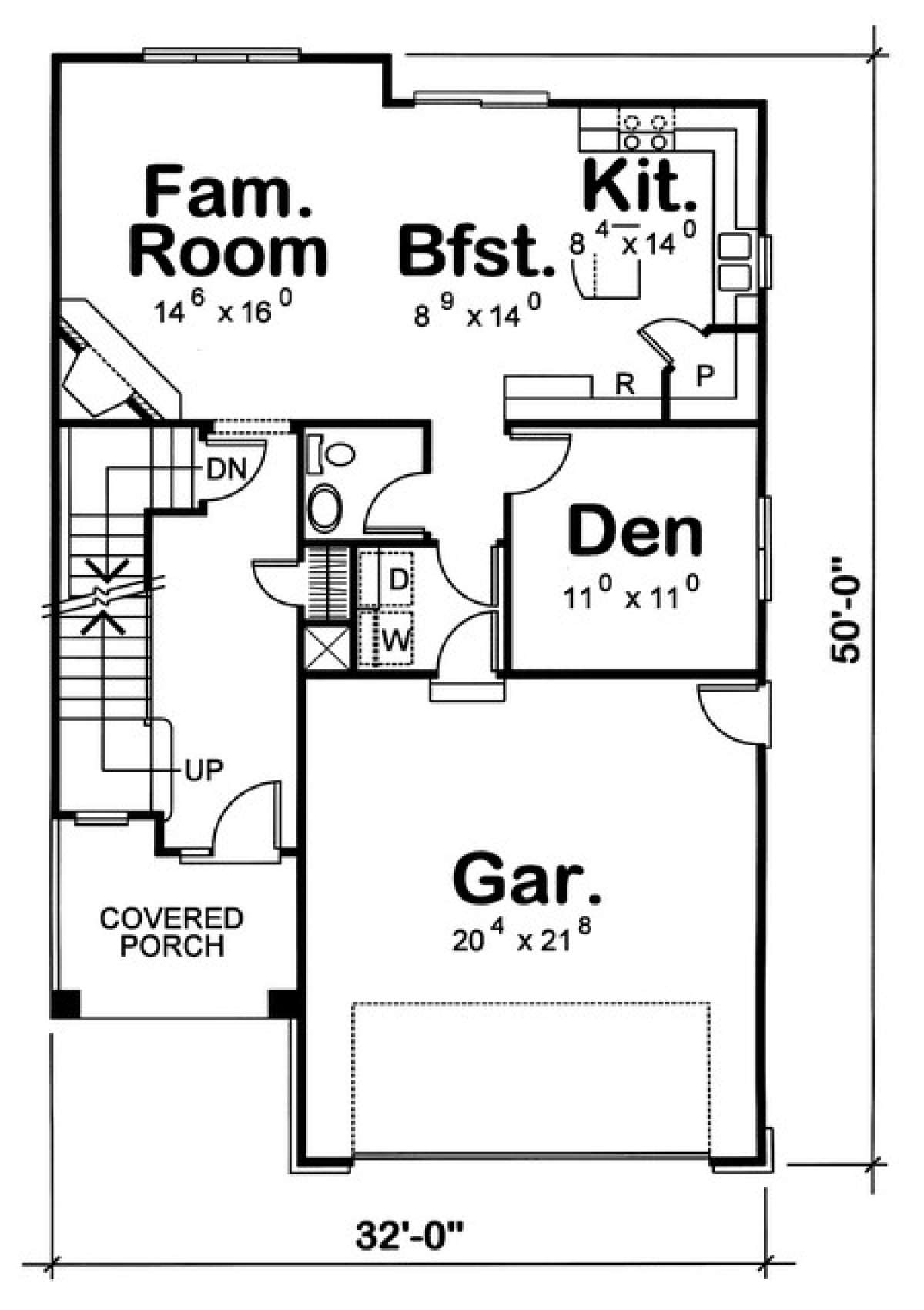 Floorplan 1 for House Plan #402-00914