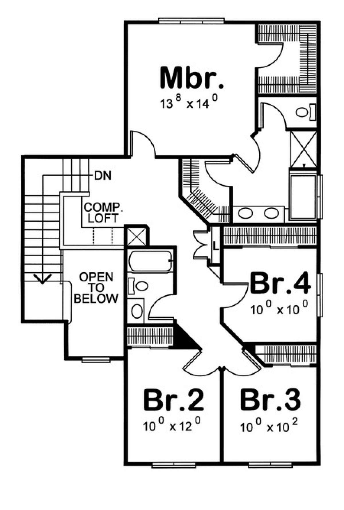 Floorplan 2 for House Plan #402-00914