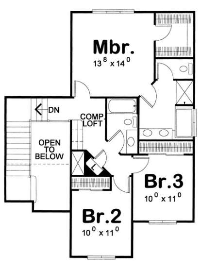 Floorplan 2 for House Plan #402-00915
