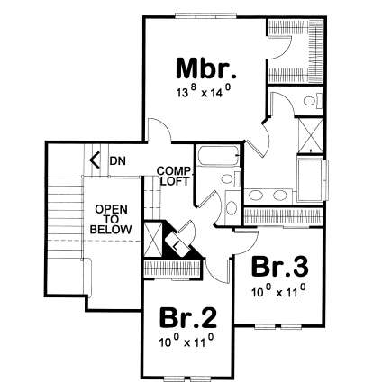 Second Floor for House Plan #402-00916
