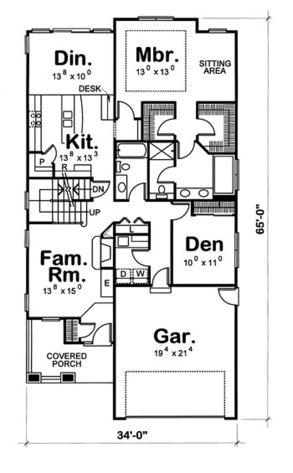Floorplan 1 for House Plan #402-00917