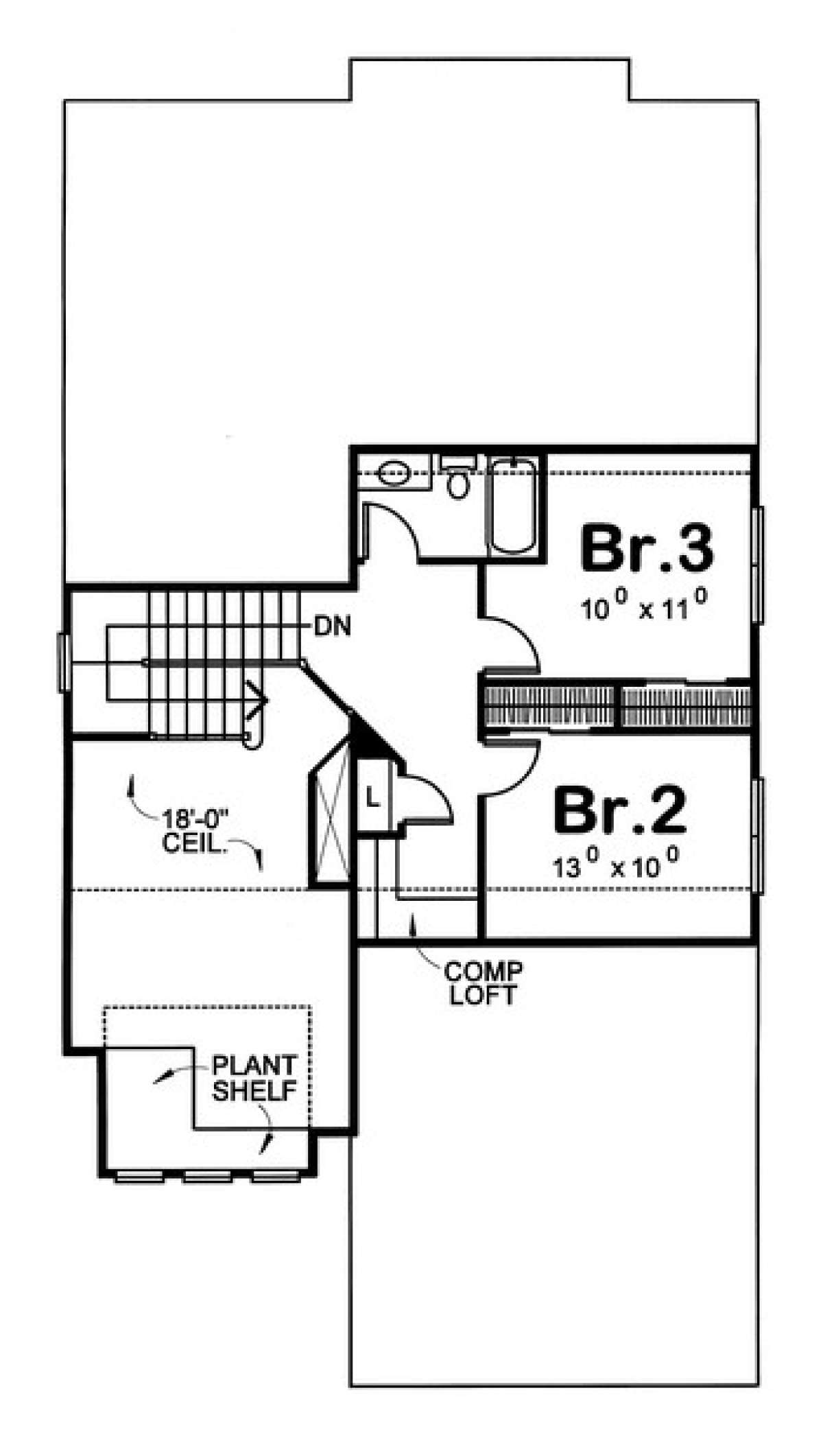 Floorplan 2 for House Plan #402-00917