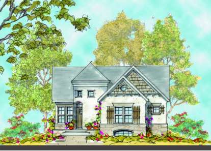 French Country House Plan #402-00919 Elevation Photo