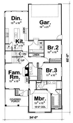 Floorplan 1 for House Plan #402-00920