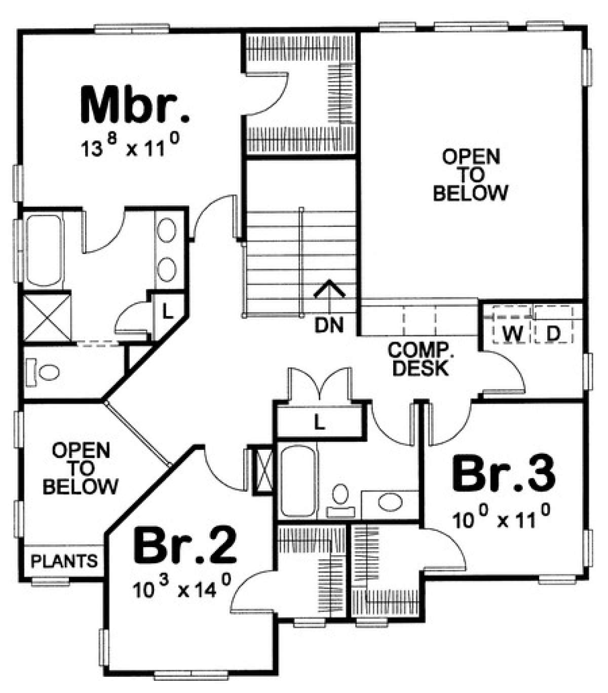 Floorplan 2 for House Plan #402-00921