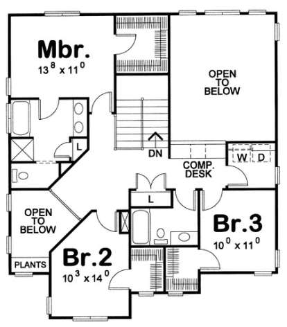 Floorplan 2 for House Plan #402-00921