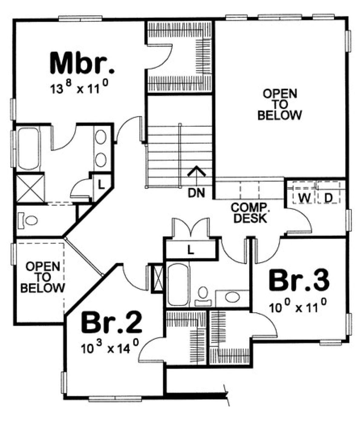 Floorplan 2 for House Plan #402-00922