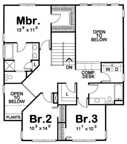 Floorplan 2 for House Plan #402-00923
