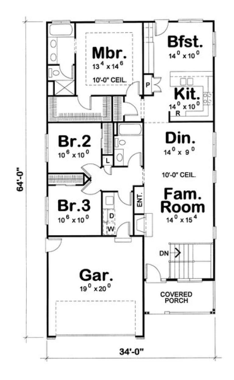 House Plan House Plan #5022 Drawing 1