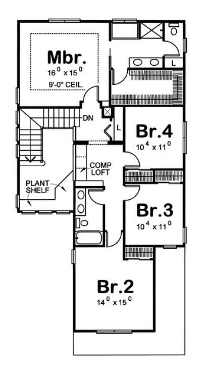 Floorplan 2 for House Plan #402-00928