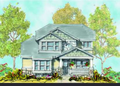 Craftsman House Plan #402-00930 Elevation Photo