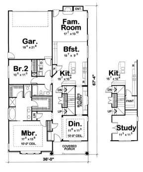 Floorplan 1 for House Plan #402-00930