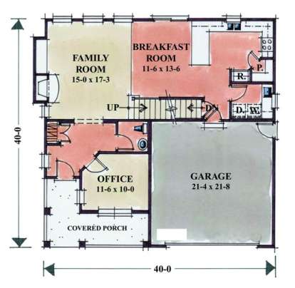 Floorplan 1 for House Plan #402-00931