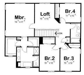 Second Floor for House Plan #402-00932