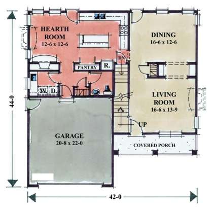 Floorplan 1 for House Plan #402-00933