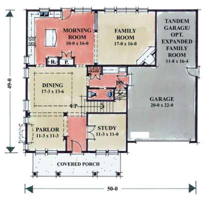 Floorplan 1 for House Plan #402-00934