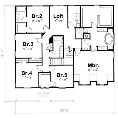 Second Floor for House Plan #402-00935