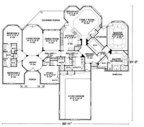 Floorplan 1 for House Plan #402-00954