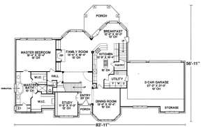 Floorplan 1 for House Plan #402-00955