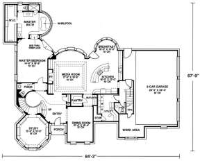 Floorplan 1 for House Plan #402-00968