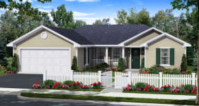 Ranch House Plan #348-00194 Elevation Photo