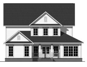 Narrow Lot House Plan #348-00198 Elevation Photo