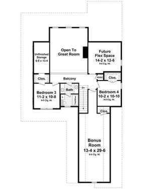 Second Floor for House Plan #348-00198