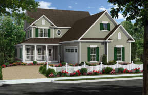 Farmhouse House Plan #348-00199 Elevation Photo