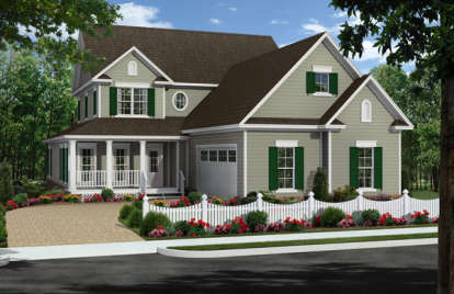 4 Bed, 3 Bath, 2510 Square Foot House Plan - #348-00199